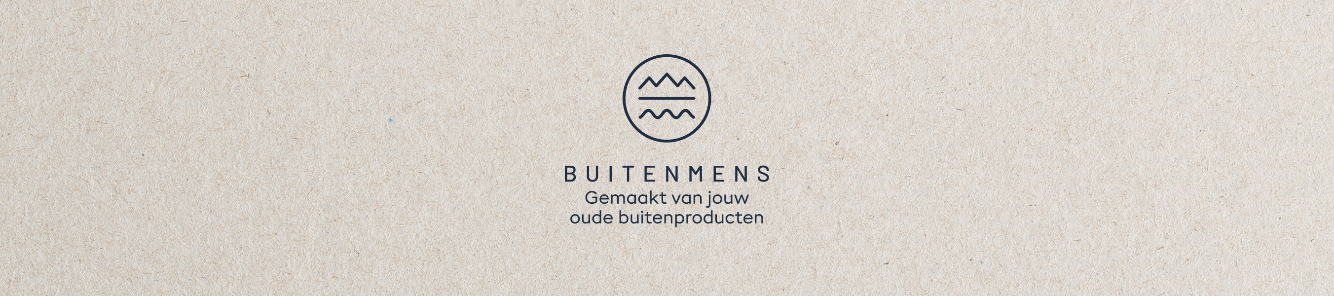 Buitenmens logo op een beige achtergrond