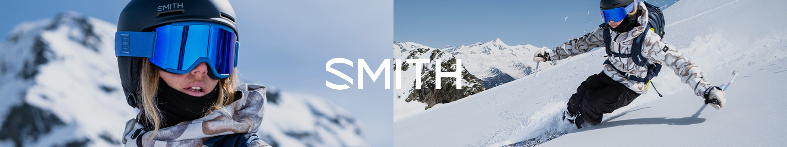 skimateriaal van smith in de sneeuw